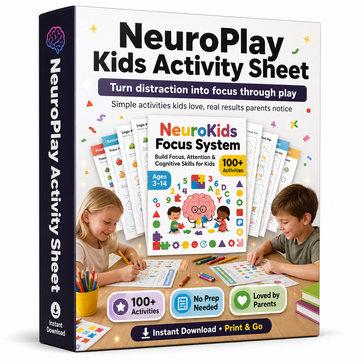 NeuroPlay Kids Activity Sheet| increase iQ Level|