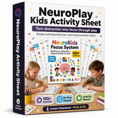 NeuroPlay Kids Activity Sheet| increase iQ Level|